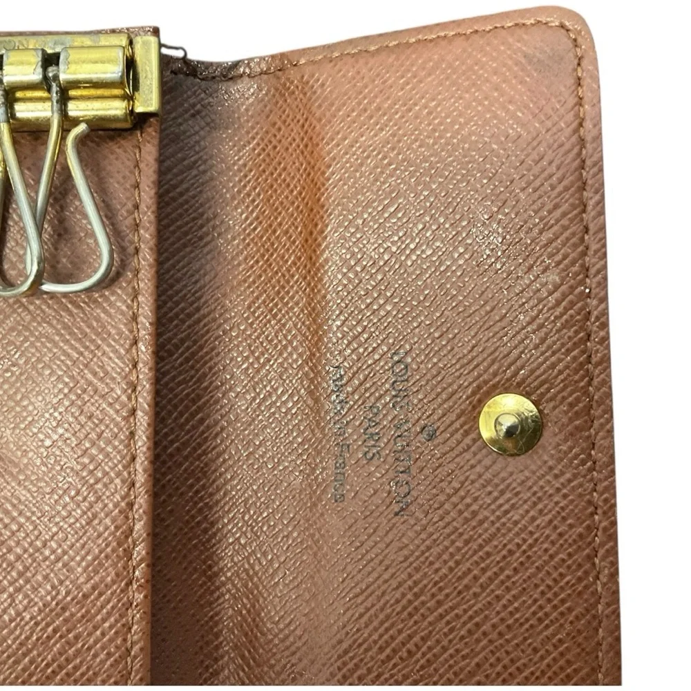 🔑 Louis Vuitton Monogram‎ Canvas 4-Key Holder | Made in France